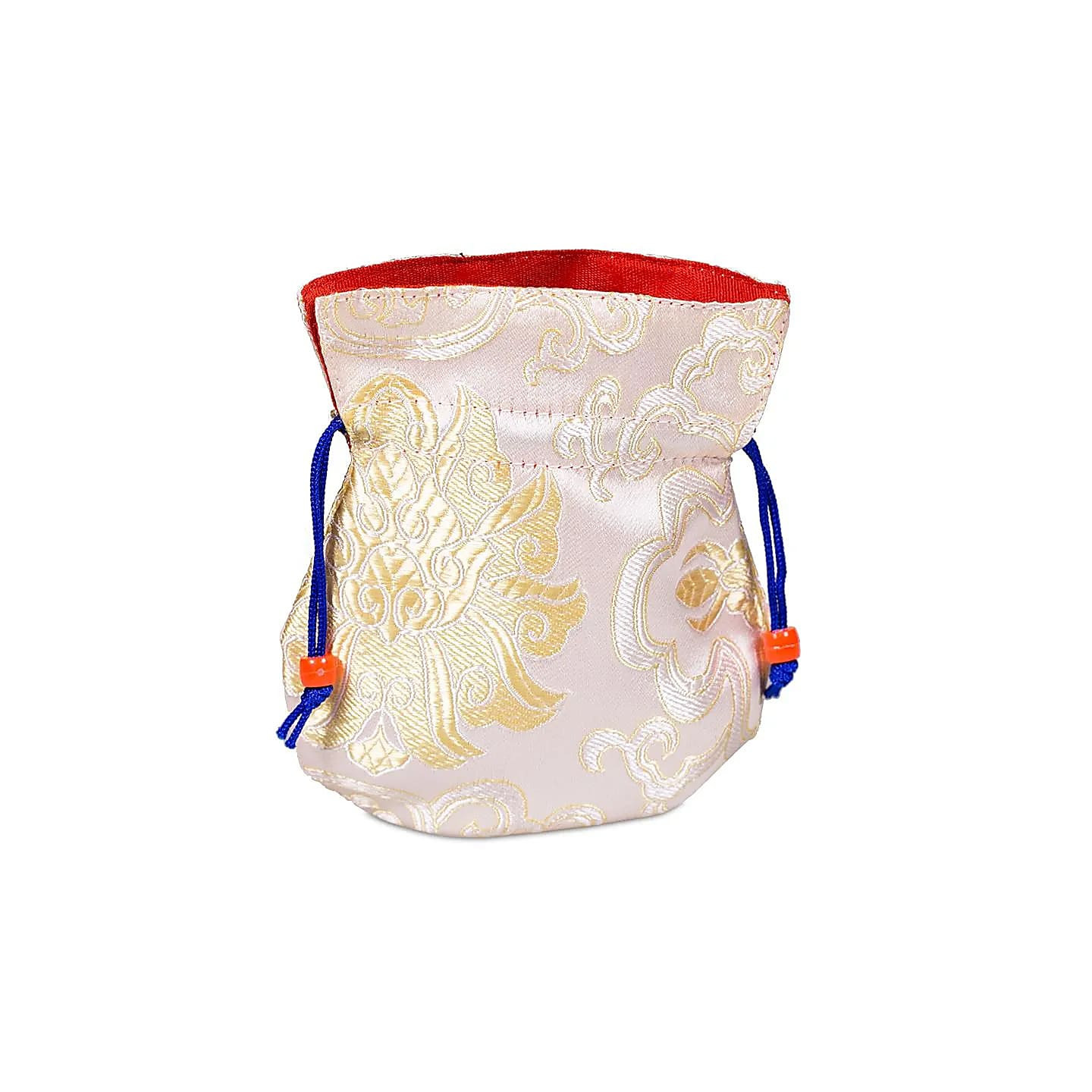 Bourse brocart blanc doublée | Pieralune