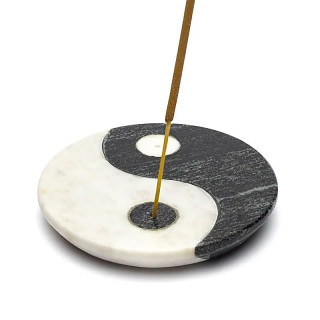 Brûle bâtons encens Ying Yang en pierre Ollaire | Pieralune