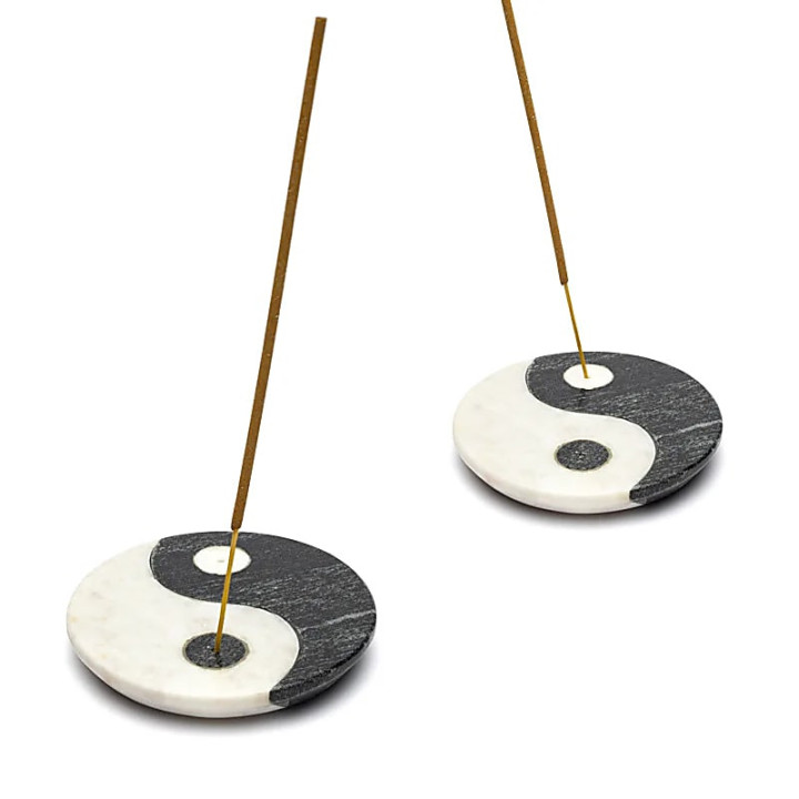 Brûle bâtons encens Ying Yang en pierre Ollaire | Pieralune