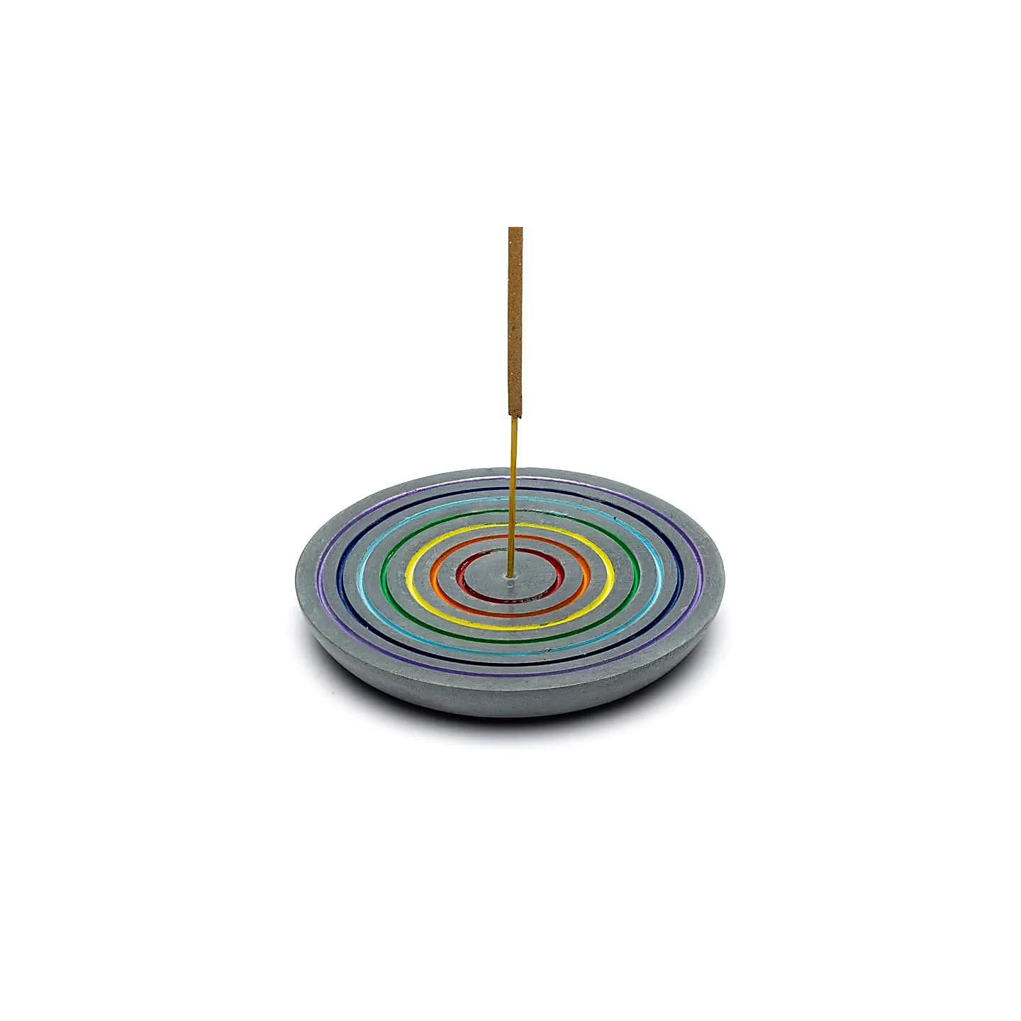 Brûle encens Arc en ciel pierre ollaire noire | Pieralune