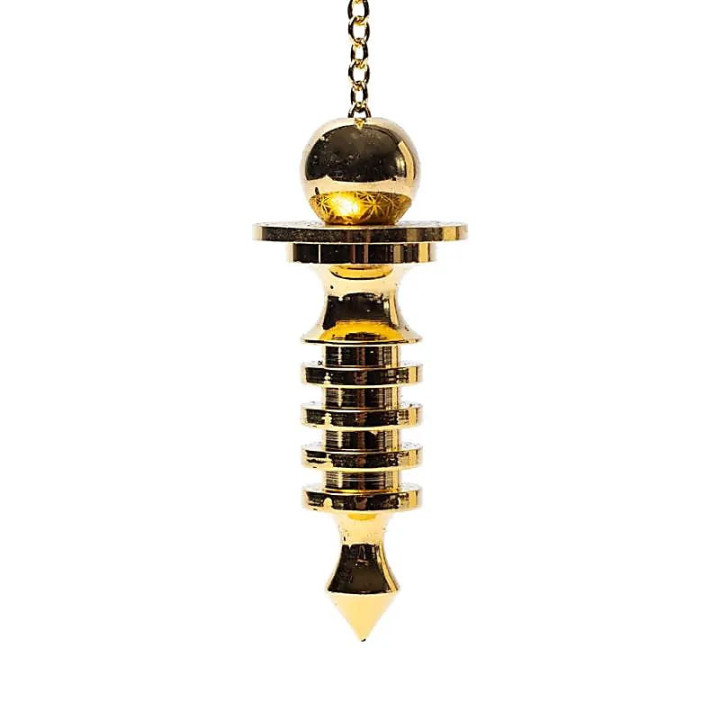 Pendule Fleur de Vie en laiton plaqué or | Pieralune