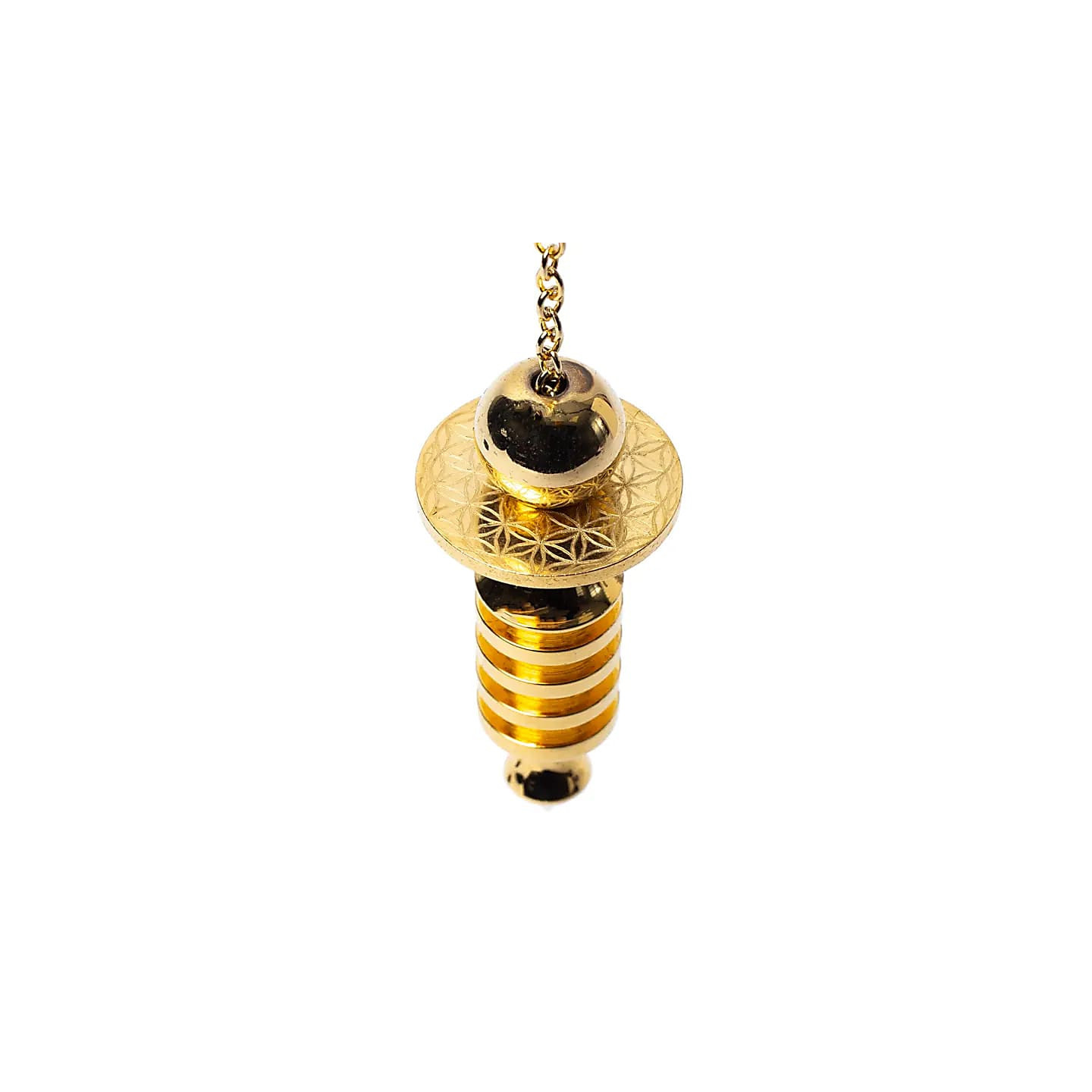 Pendule Fleur de Vie en laiton plaqué or | Pieralune