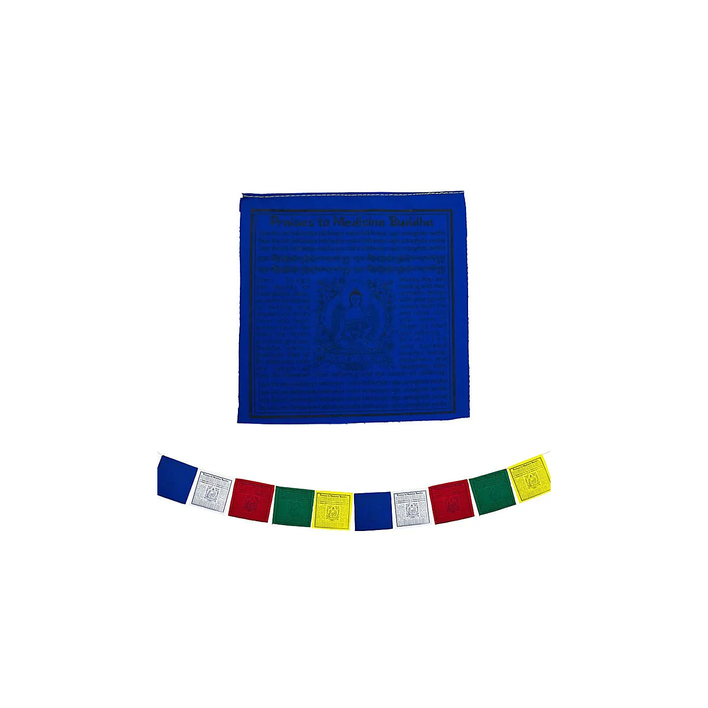Drapeaux de prière tibétains Bouddha de la Médecine | Pieralune