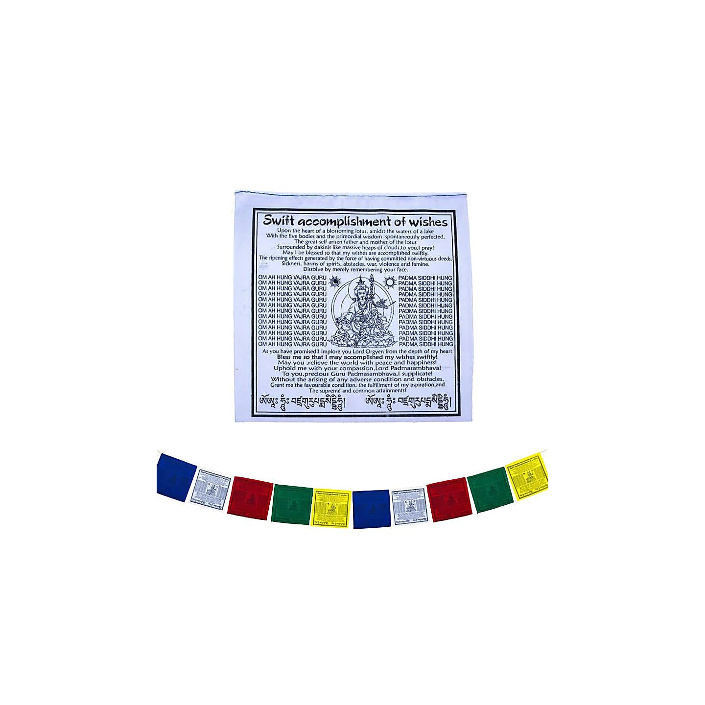 Drapeaux de prière tibétains Gourou Rimpoché | Pieralune