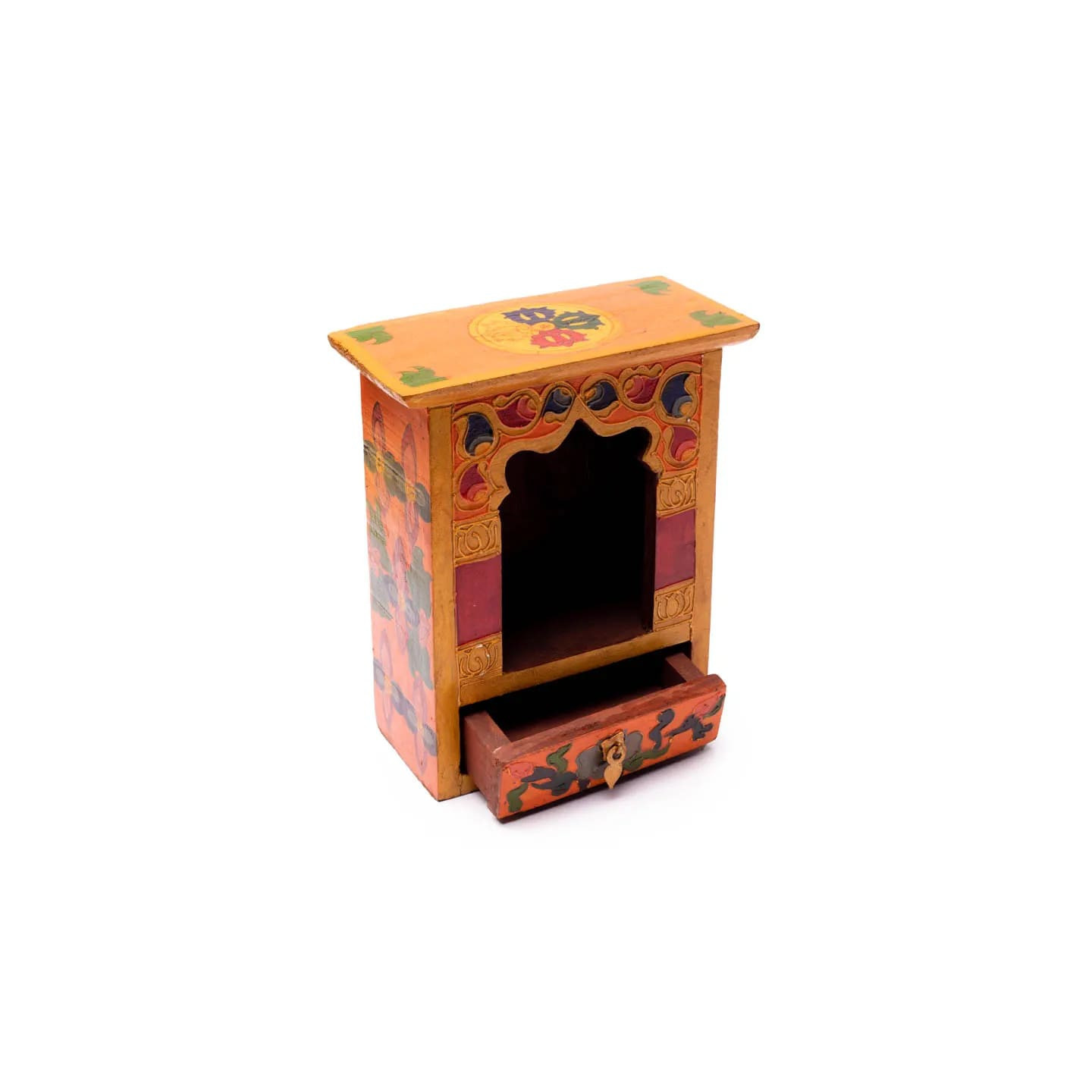 Autel avec tiroir bois - peint à la main | Pieralune