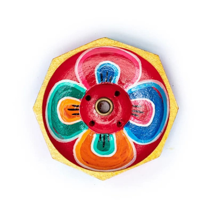 Brûle bâton d'encens lotus en bois coloré | Pieralune