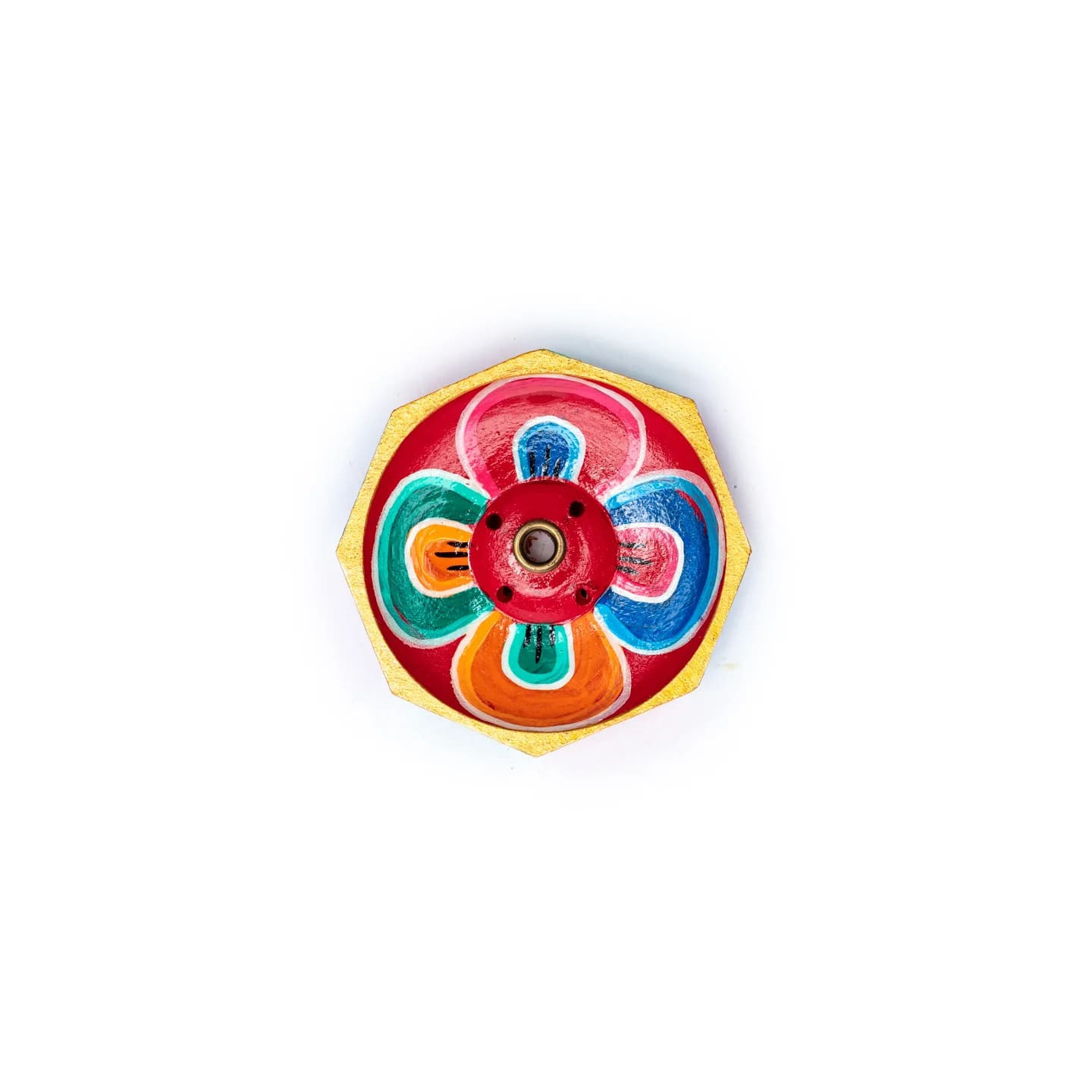 Brûle bâton d'encens lotus en bois coloré | Pieralune