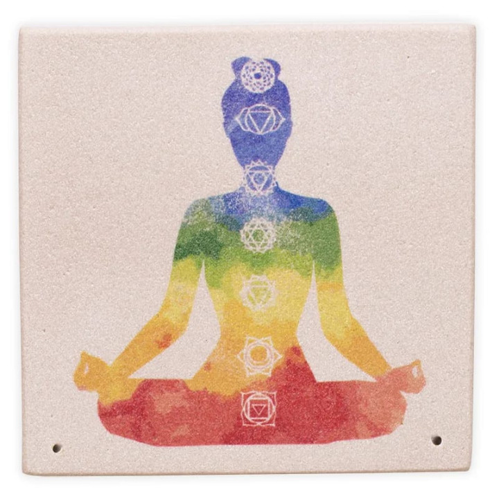 Brule encens en grès 7 chakras | Pieralune