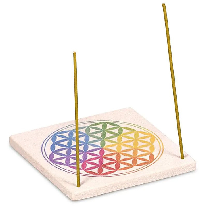 Brule encens en grès Fleur de Vie | Pieralune