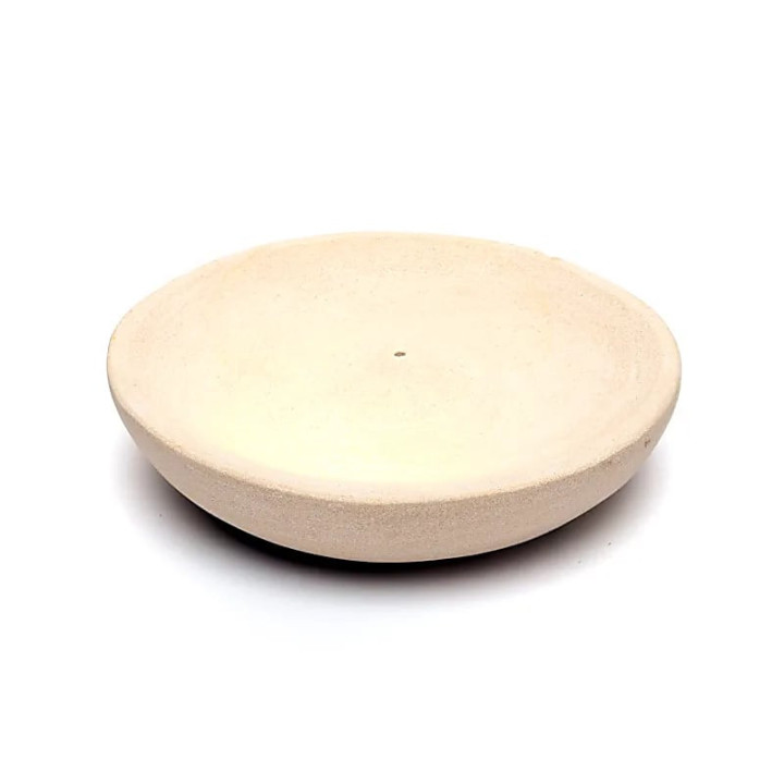 Brûleur d'encens en grès rose rond | Pieralune