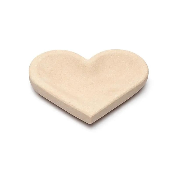 Plat en grès rose cœur | Pieralune