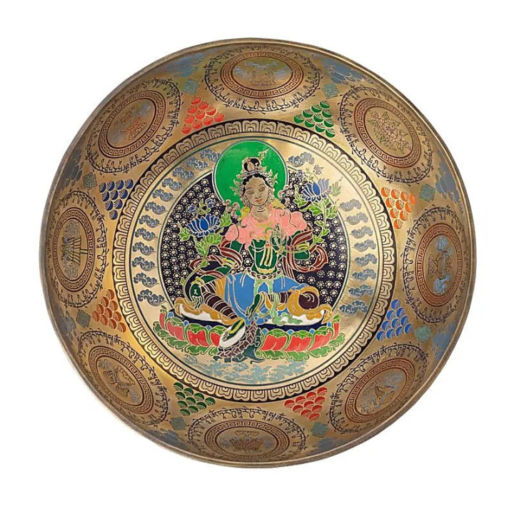 Bol chantant Tara Verte peint à la main | Pieralune