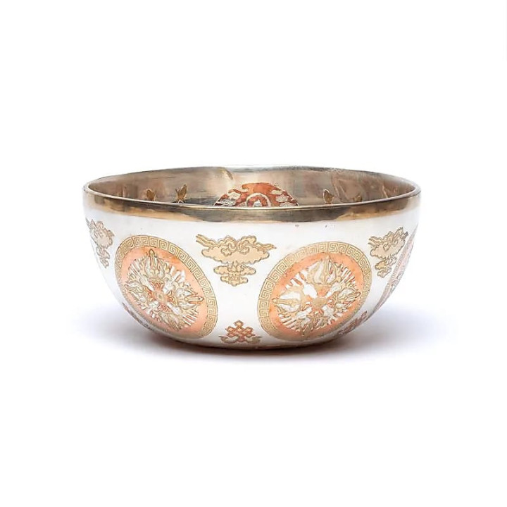 Bol chantant plaqué argent Bouddha Shakyamuni | Pieralune