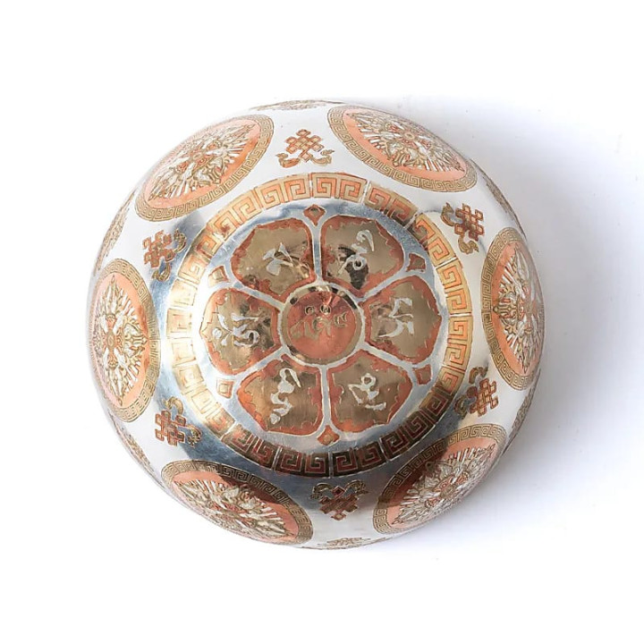 Bol chantant plaqué argent Bouddha Shakyamuni | Pieralune