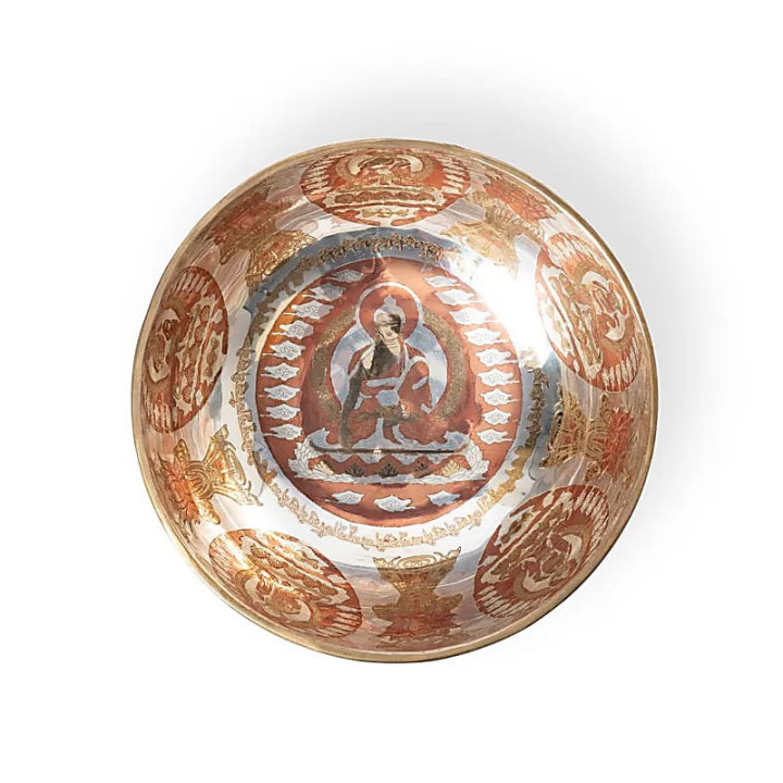 Bol chantant plaqué argent Bouddha Shakyamuni | Pieralune
