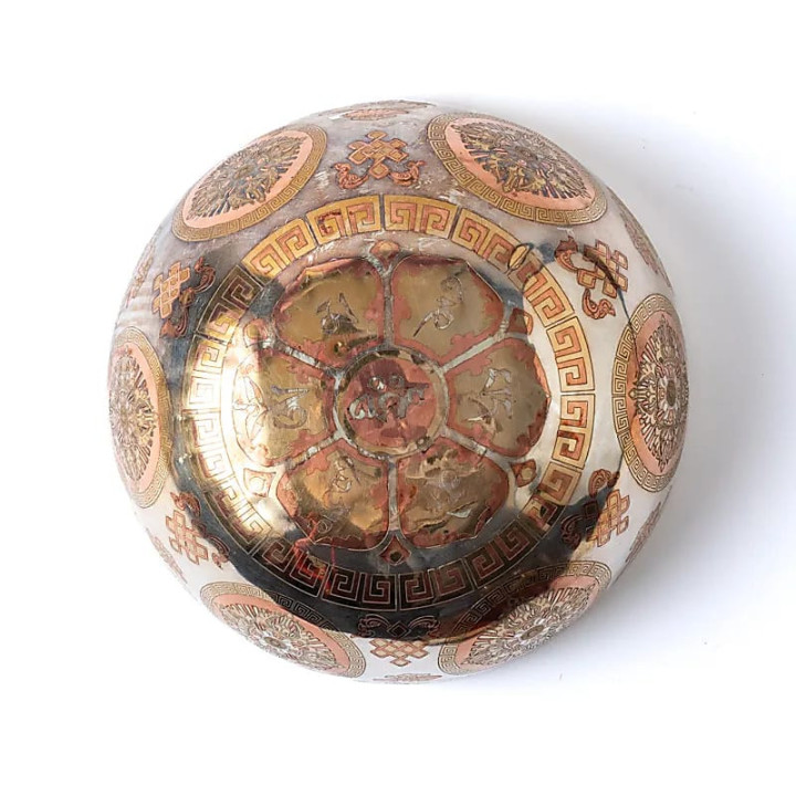 Bol chantant plaqué argent Bouddha Shakyamuni | Pieralune