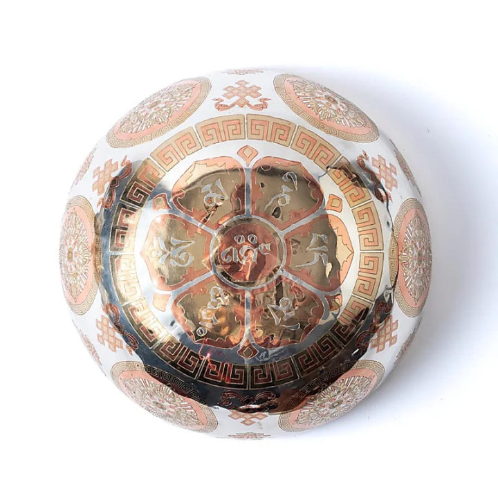 Bol chantant plaqué argent Bouddha Shakyamuni | Pieralune