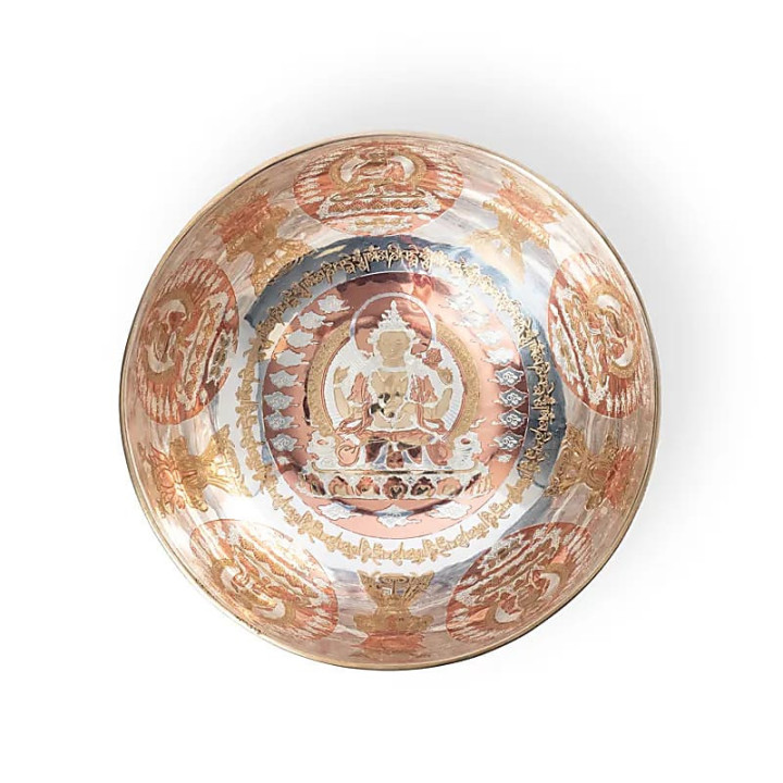 Bol chantant plaqué argent Chenrezig | Pieralune