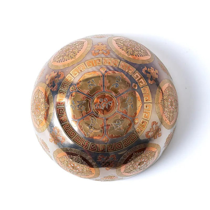 Bol chantant plaqué argent Chenrezig | Pieralune