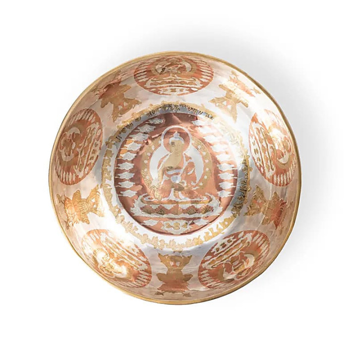 Bol chantant plaqué argent Bouddha Médecine | Pieralune