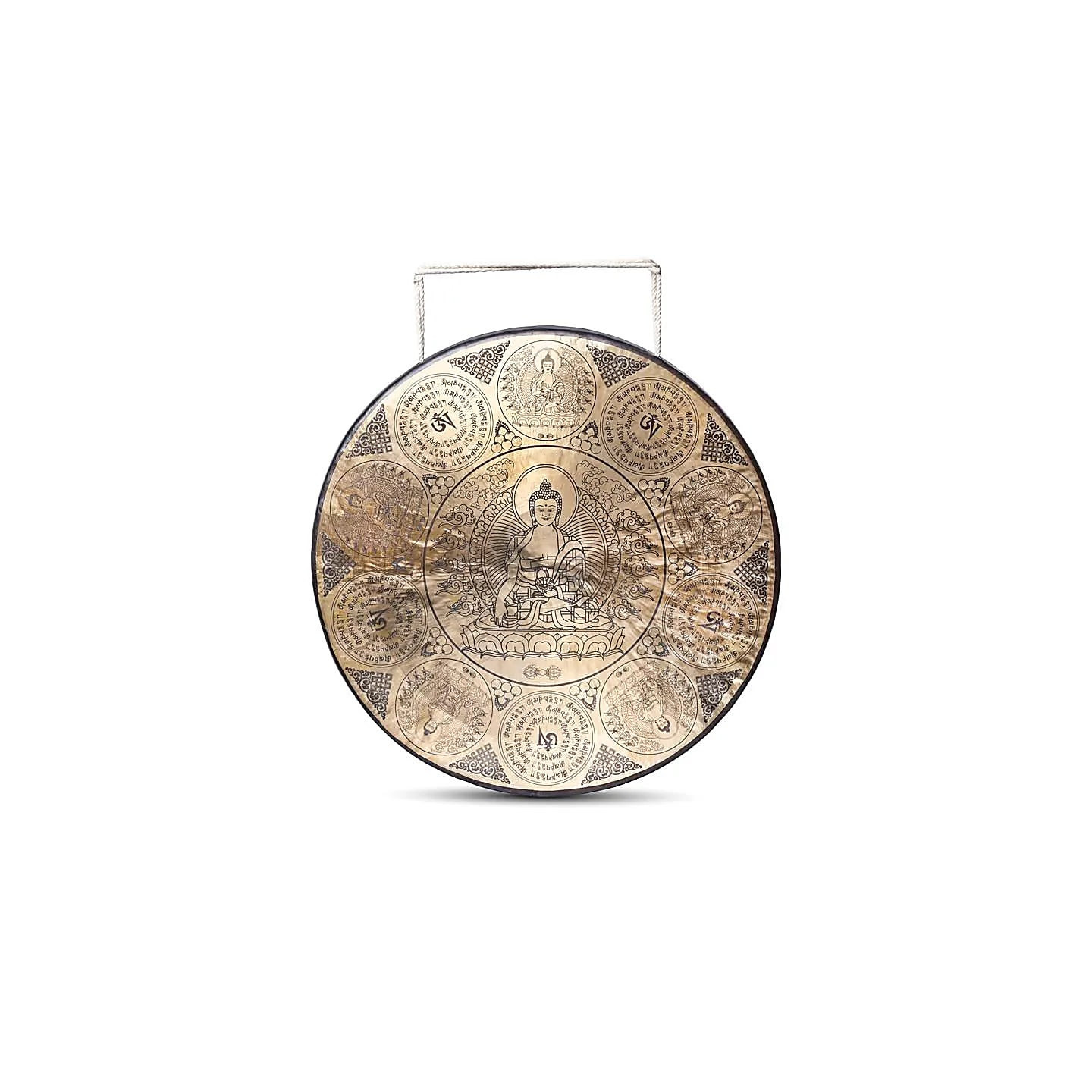 Gong népalais Bouddha Shakyamuni gravé | Pieralune