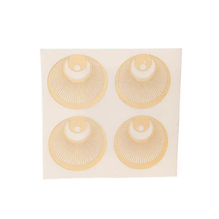 Autocollants en métal Ange doré, 4x | Pieralune