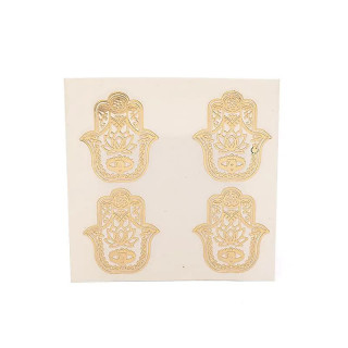 Autocollants en métal dorés, main de Fatima, 4 pièces, ... | Pieralune