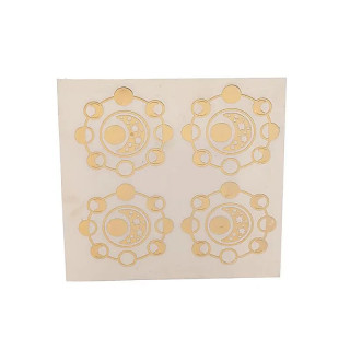 Autocollants métalliques Phases de la Lune, dorés, 4 x ... | Pieralune