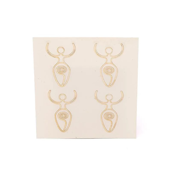 Autocollants en métal Déesse dorés, 4x | Pieralune