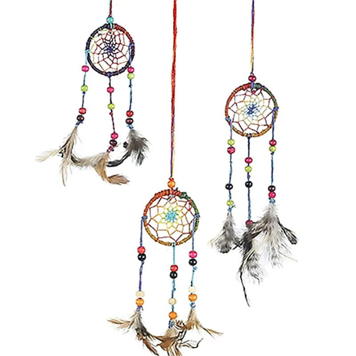 Capteur de rêves en chanvre arc en ciel XS | Pieralune