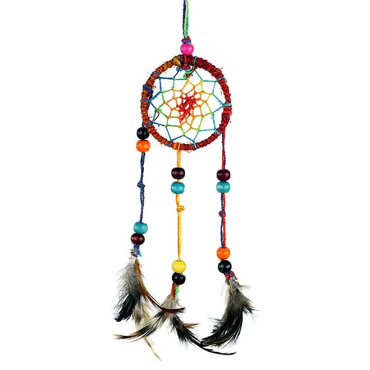 Capteur de rêves en chanvre arc en ciel XS | Pieralune