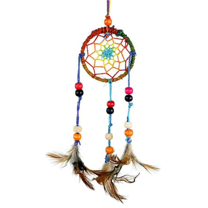 Capteur de rêves en chanvre arc en ciel XS | Pieralune