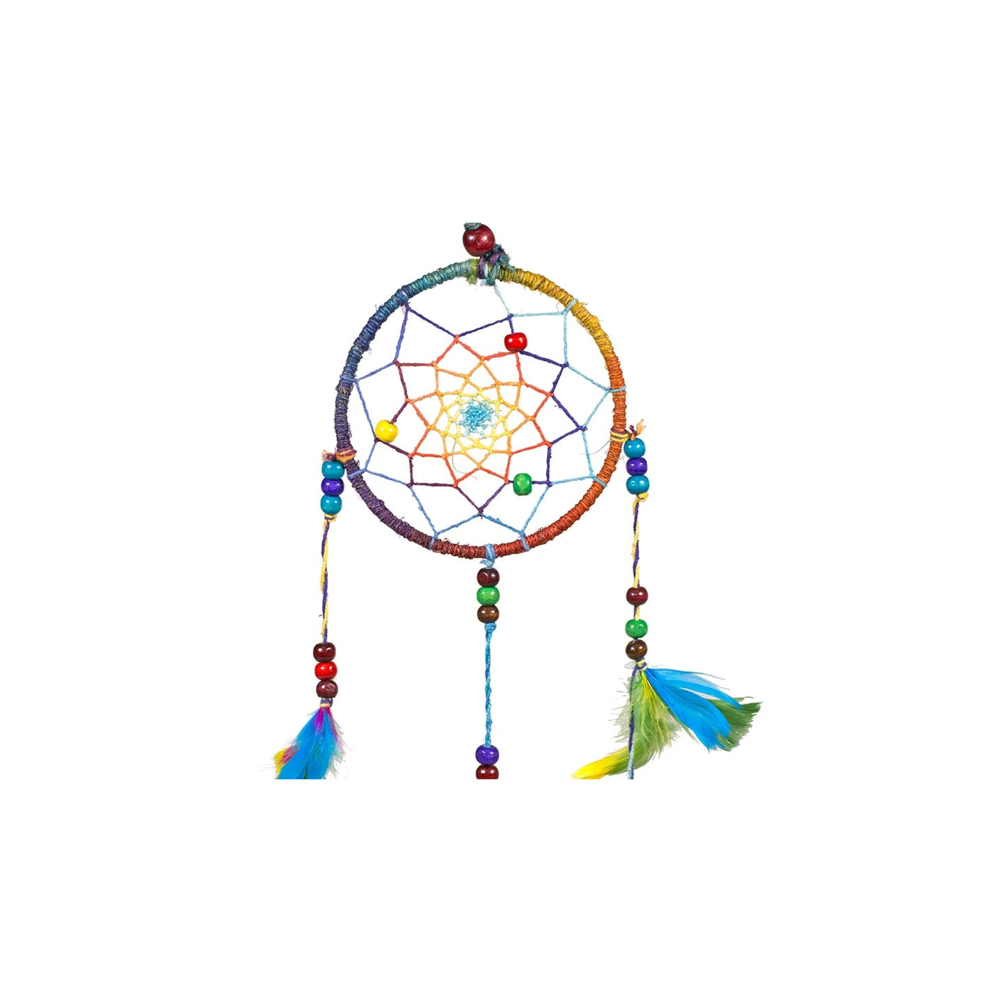 Capteur de rêves en chanvre arc en ciel S | Pieralune
