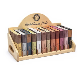 Présentoir Set: encens aux herbes sans bambou + porte-e... | Pieralune