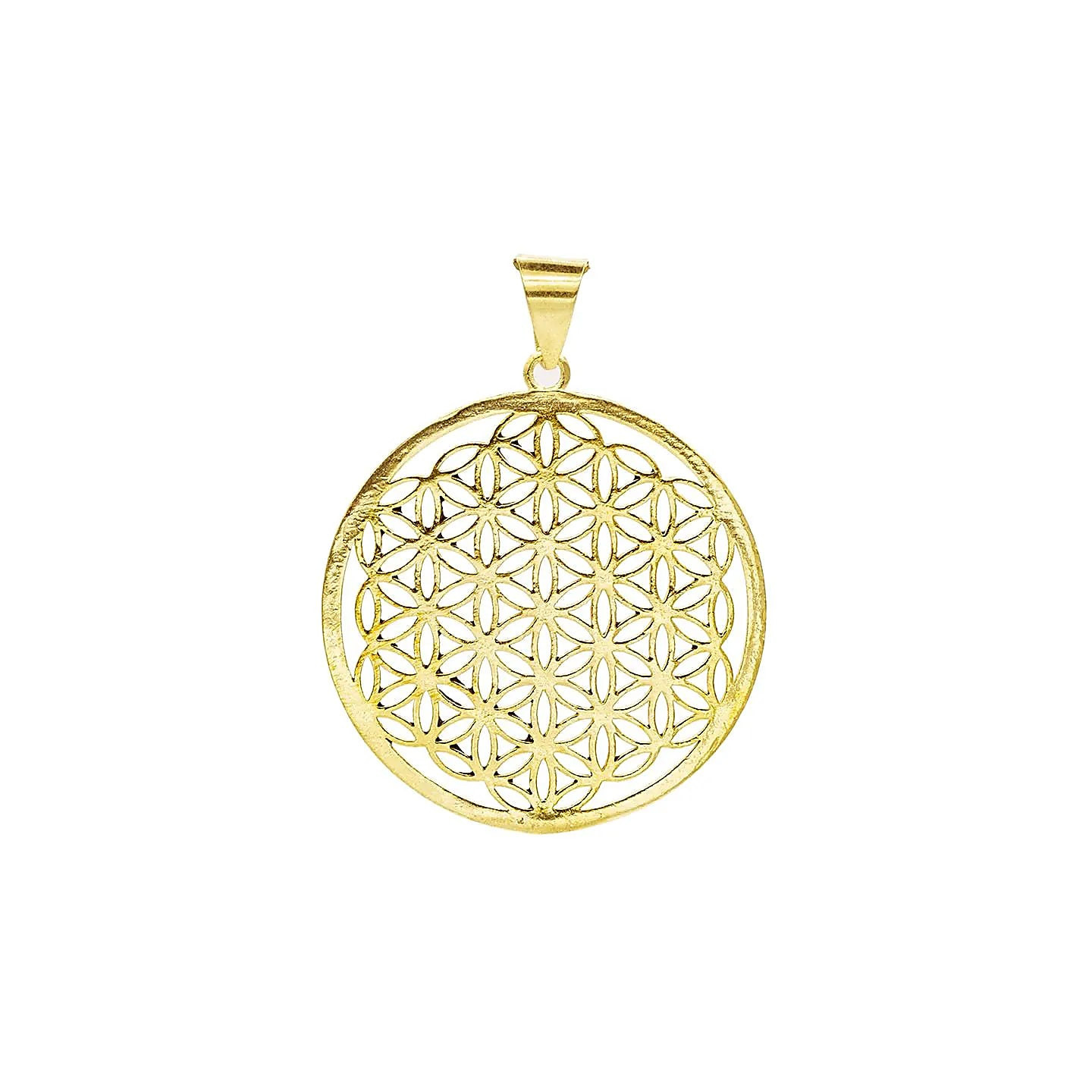 Fleur de la vie pendentif laiton collier doré | Pieralune