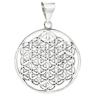 Fleur de la vie pendentif laiton couleur argentée | Pieralune