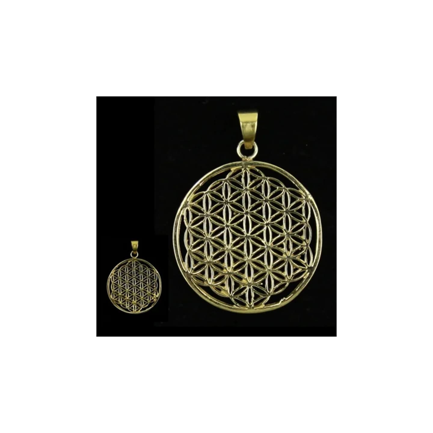 Fleur de la vie pendentif laiton couleur doré | Pieralune