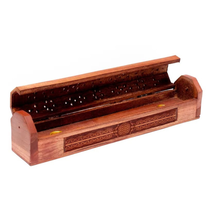 Brûle bâtons d'encens avec réceptacle Fleur de Vie | Pieralune