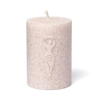 Bougie votive à relief Déesse stéarine rose doux | Pieralune