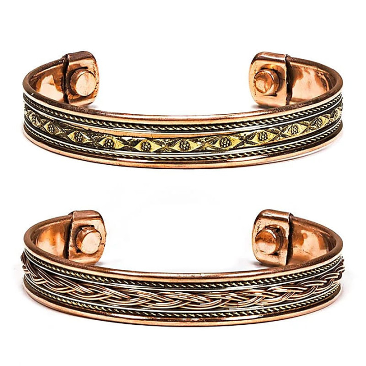 Bracelet cuivre magnétique - 2 pièces | Pieralune