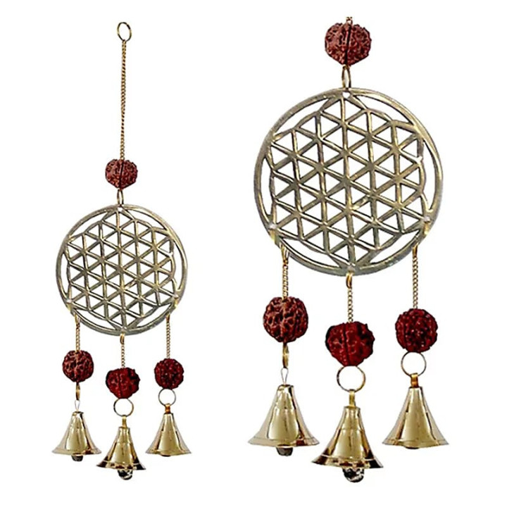 Carillon à vent Fleur de Vie avec rudraksha | Pieralune