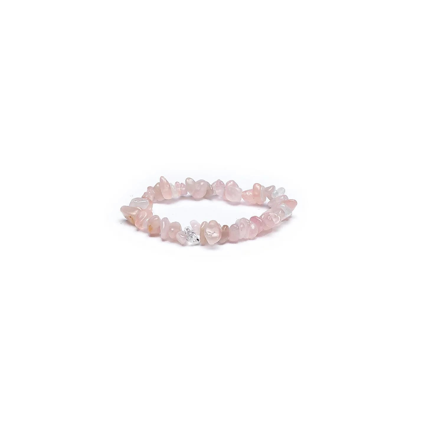 Bracelet chips de quartz rose élastique | Pieralune