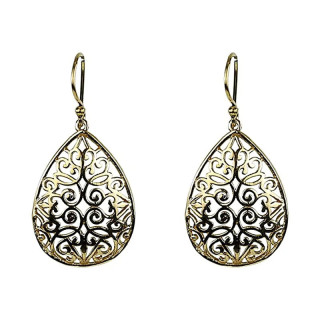 Boucles d'oreilles en forme de larmes laiton doré | Pieralune