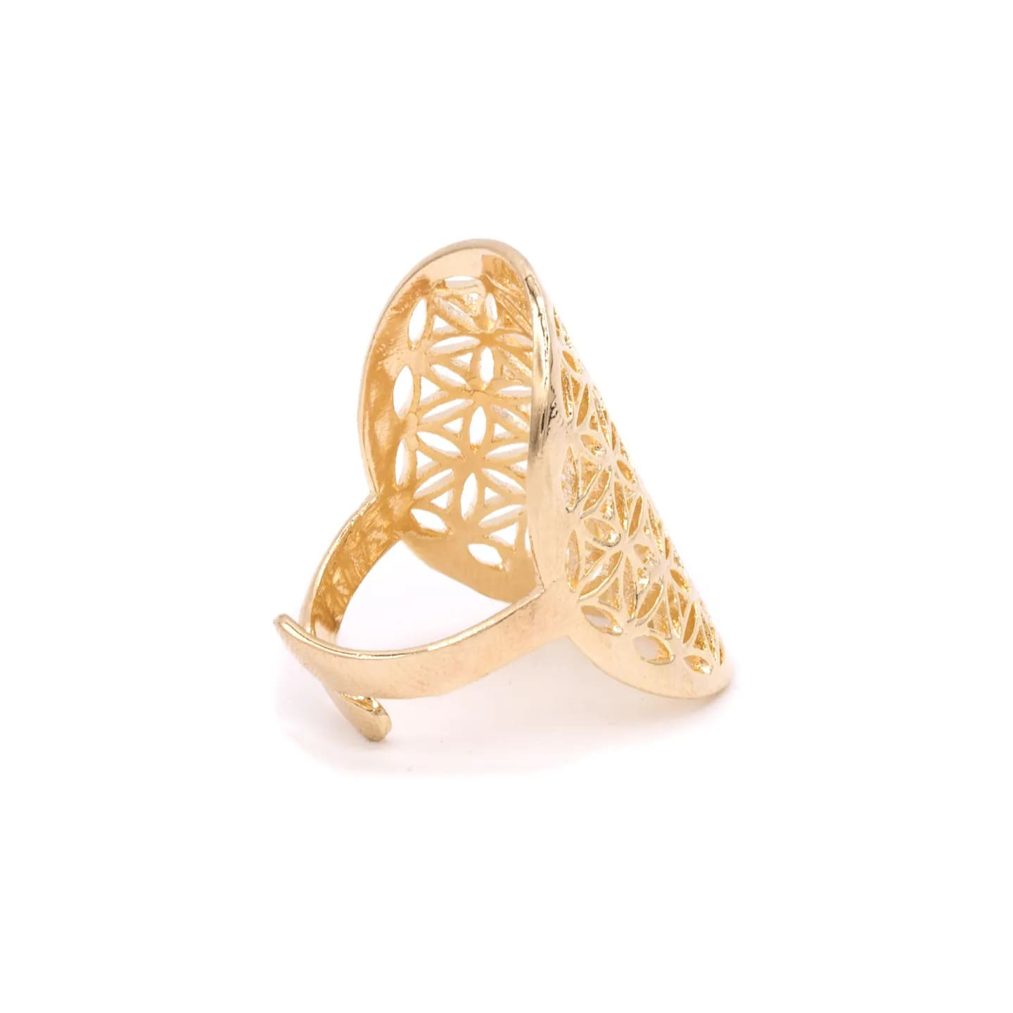 Anneau fleur de la vie laiton couleur or | Pieralune