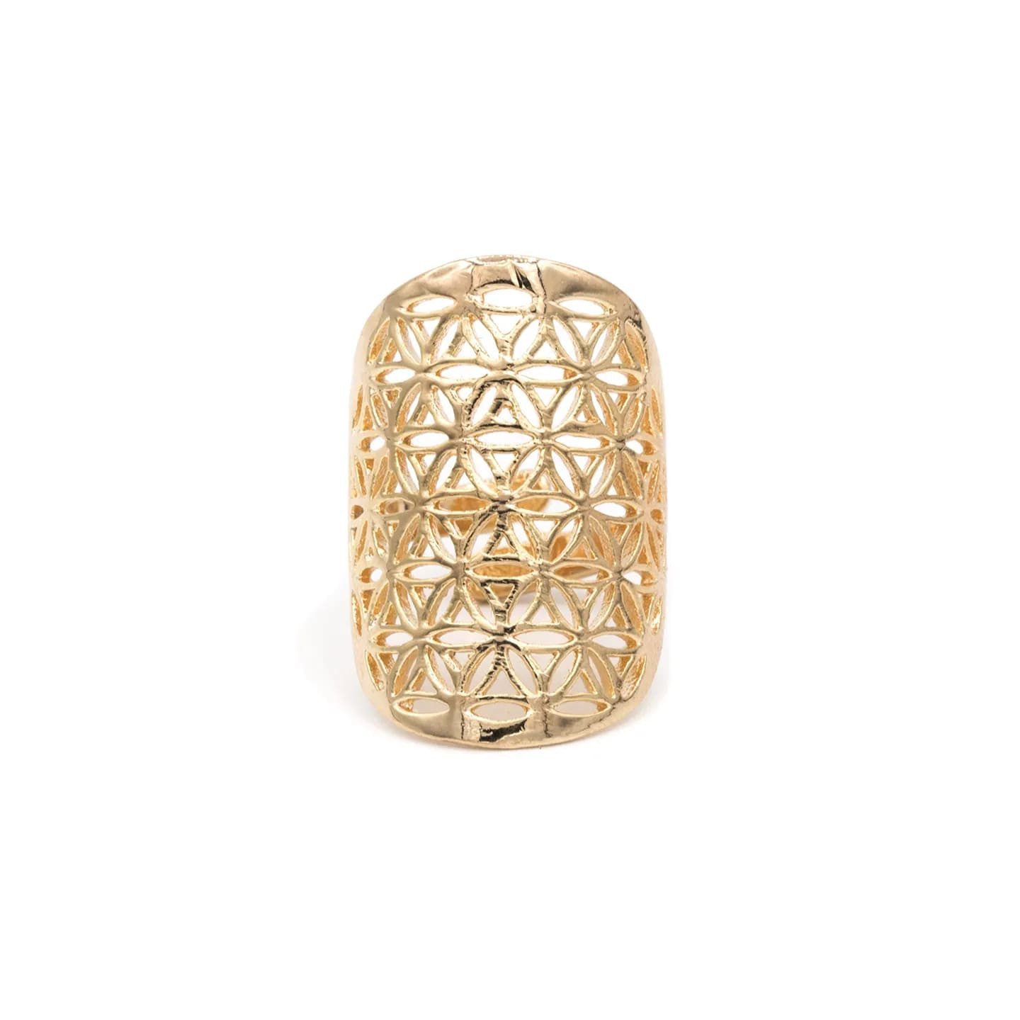 Anneau fleur de la vie laiton couleur or | Pieralune