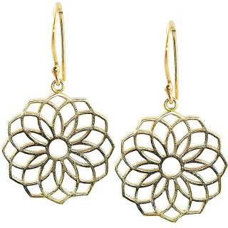 Boucles d'oreilles graines de la vie laiton couleur or | Pieralune