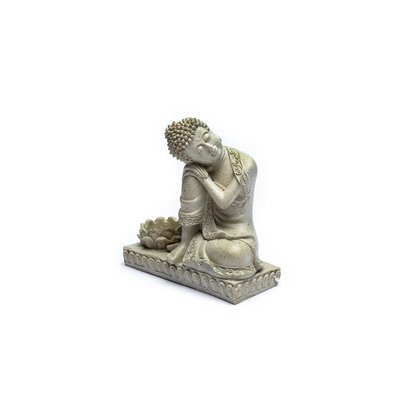 Bouddha avec bougeoir gris | Pieralune