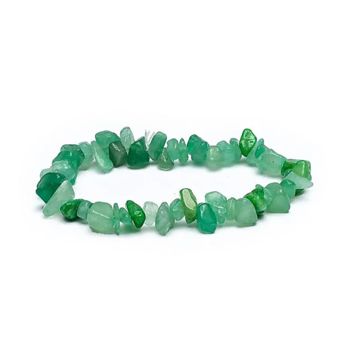 Bracelet Chips d'aventurine verte élastique | Pieralune