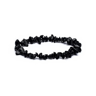 Bracelet Chips Tourmaline noire élastique | Pieralune