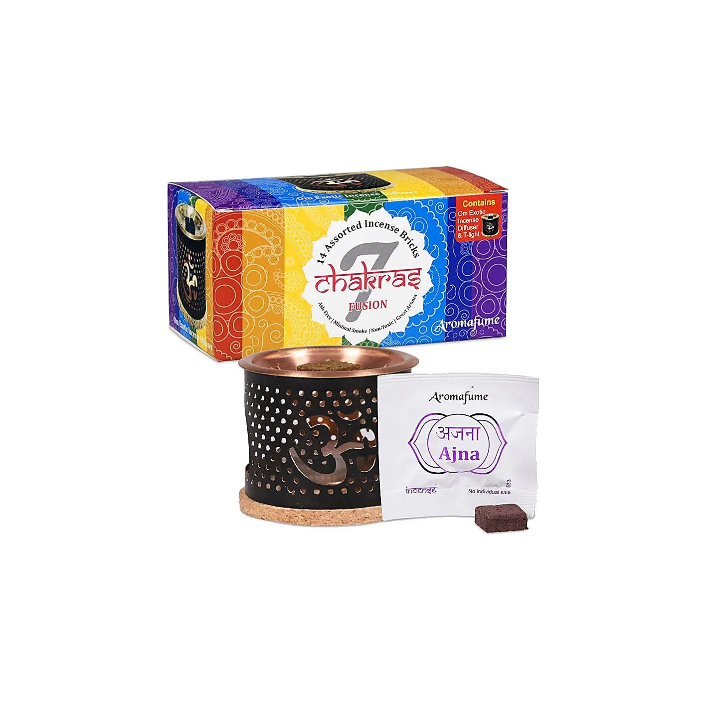 SET échantillons Aromafume Chakra:Diffuseur+briques d'e... | Pieralune